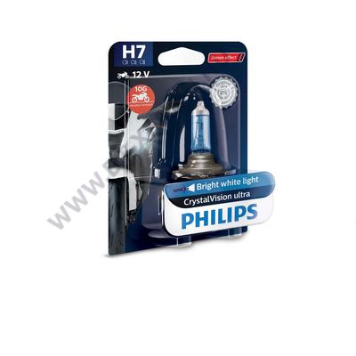 Philips H7 CrystalVision Ultra Moto motorkerékpár halogén izzó 12972CVUBW 