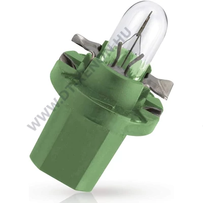 Philips BAX8,5d/2 2W 12V zöld műszerfal izzó 10db-os készlet 12600CP