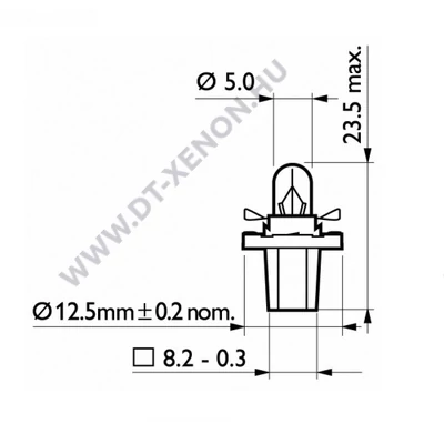 Philips BAX8,5d/2 2W 12V zöld műszerfal izzó 10db-os készlet 12600CP