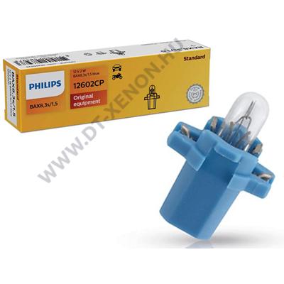 Philips BAX8,3s 1,5W 12V kék műszerfal izzó 10db-os készlet 12602CP