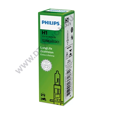 Philips H1 LongLife EcoVision halogén izzó 12258LLECOC1
