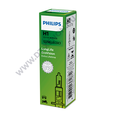 Philips H1 LongLife EcoVision halogén izzó 12258LLECOC1