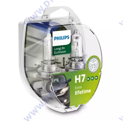 Philips H7 LongLife EcoVision halogén izzó DUO BOX 12972LLECOS2