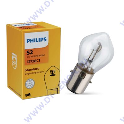 Philips S2 35/35W BA20d 12728C1 standard halogén izzó