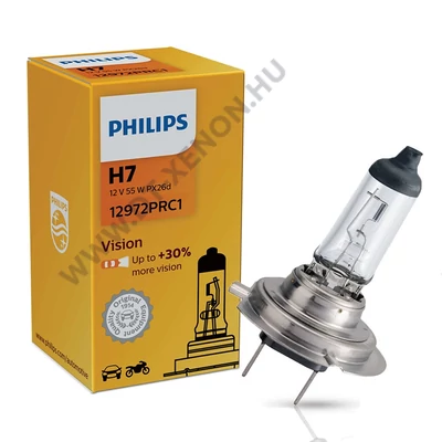 Philips H7 Vision halogén izzó +30% 12972PR