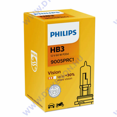 Philips HB3 9005 Vision halogén izzó +30% 9005PRC1