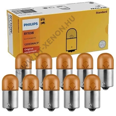 Philips RY10W BA15S Standard Vision +30% 10db-os halogén izzó készlet 12093NACP