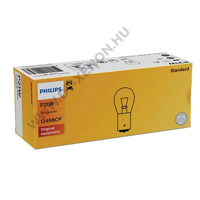 Philips P21W BA15S Standard Vision +30% 10db-os halogén izzó készlet 12498CP