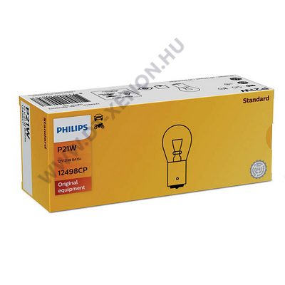 Philips P21W BA15S Standard Vision +30% 10db-os halogén izzó készlet 12498CP