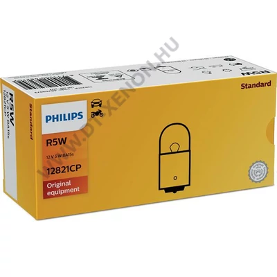 Philips R5W BA15S Standard Vision +30% 10db-os halogén izzó készlet 12821CP