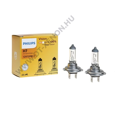 Philips H7 Vision halogén izzó +30% 12972PRC2 DUO BOX