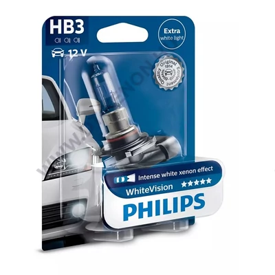 Philips HB3 WhiteVision halogén izzó +60% 9005WHV (utolsó 1db)