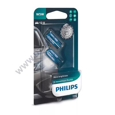 Philips T10 W5W X-tremeVision PRO150 halogén izzó 12961XVPB2