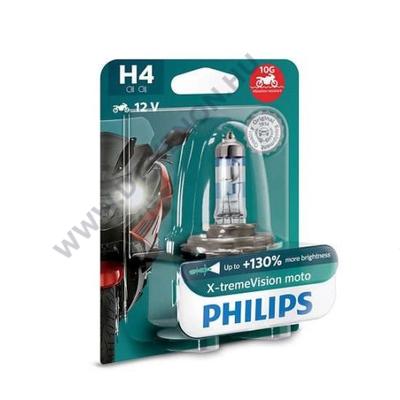 Philips H4 X-tremeVision Moto motorkerékpár halogén izzó +130% 12342XV+BW