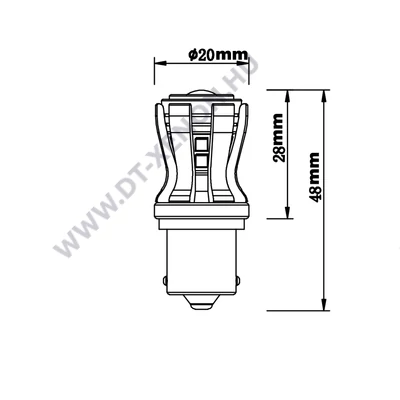 T20 7443 W21/5W 16x2835SMD Epistar LED fehér - sárga switchback