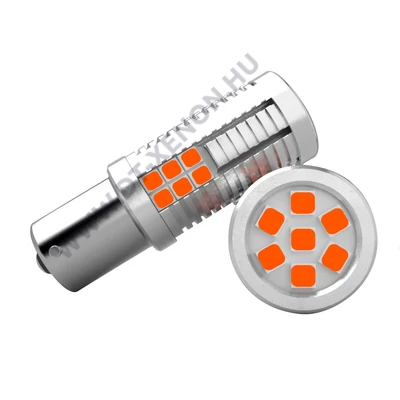Bajonett BA15S - P21W LED 30x3030SMD Epistar sárga Canbus