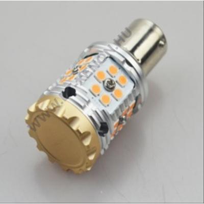 Bajonett BAU15S - PY21W LED 30x3030SMD Epistar T2 sárga Canbus