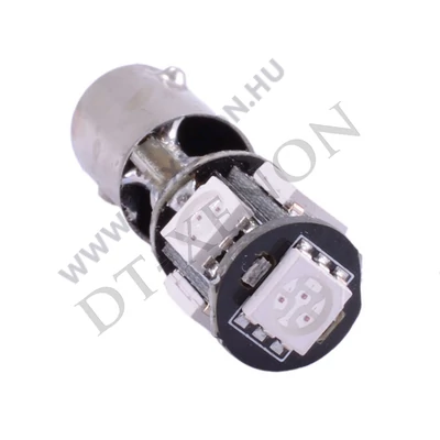 Bajonett (BA9S - T4W) Led 5SMD Can-Bus (sárga)
