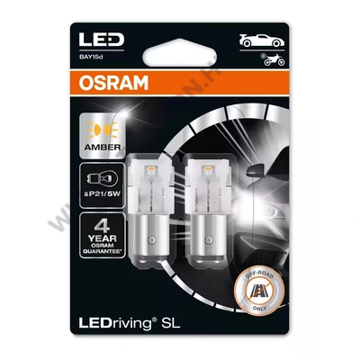 Osram BAY15D P21/5W LEDriving SL standard sárga LED 7528DYP-2BL
