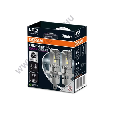 Osram LEDriving HL EASY GEN2 +120% H4 / H19 25W 12V 6500K LED DUO BOX 64193DWESY2-2HB