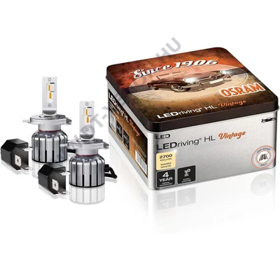 Osram LEDriving HL VINTAGE H4 H19 R2 +300% 14W 12V 2700K LED készlet 64193DWVNT-2MB
