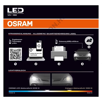 Osram Truckstar LED H7 16W 24V +230% 6000K DUO BOX 64215DWTS-2HFB