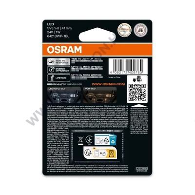 Osram LEDriving SLT C10W 41mm 24V szofita LED 5700K fehér 6421DWP-1BL