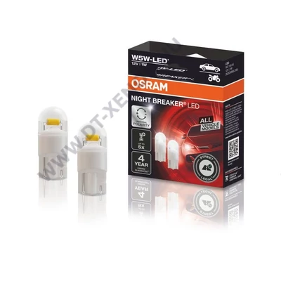 Osram Night Breaker T10 W5W 6000K LED készlet 2825DWNB-2HFB