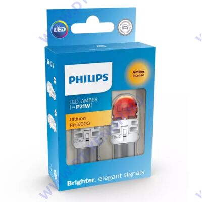 Philips BA15S P21W Ultinon PRO6000 LED sárga 11498AU60X2