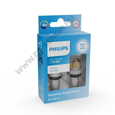 Philips BA15S P21W Ultinon PRO7000 LED 6000K fehér 12/24V 11498CU70X2