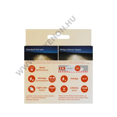 Philips H4 H19 20W +80% Ultinon Classic 2510 LED 3500K 12V 11342U2510C2