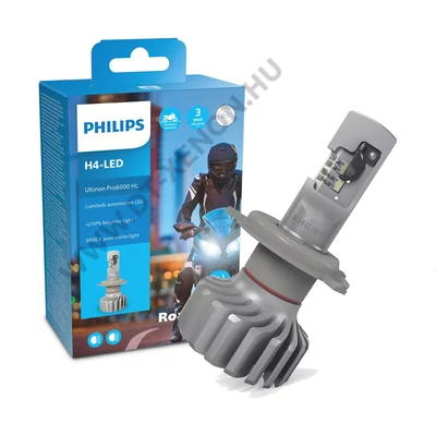 Philips H4 18W Ultinon Pro6000 MOTO +230% LED 5800K 11342U6000X1 StVZO engedély
