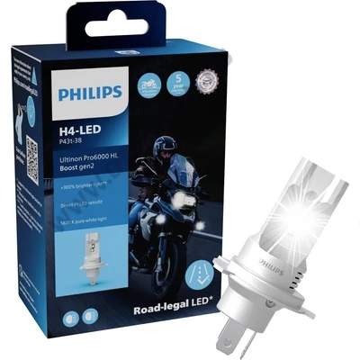 Philips H4 18W Ultinon Pro6000 HL Boost Gen2 MOTO +300% LED 5800K 11342U60B2X1 StVZO engedély