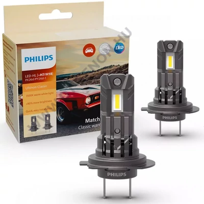 Philips H7 H18 16W +80% Ultinon Classic 2510 LED 3500K 12V 11972U2510C2