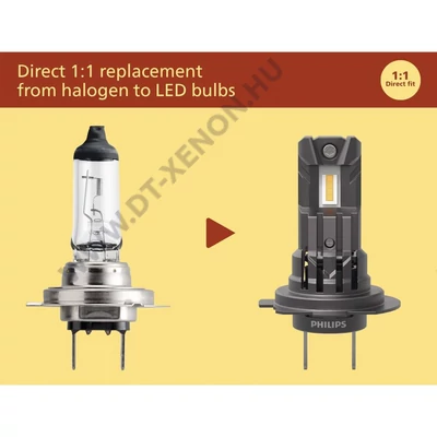 Philips H7 H18 16W +80% Ultinon Classic 2510 LED 3500K 12V 11972U2510C2