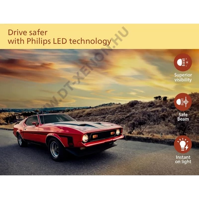 Philips H7 H18 16W +80% Ultinon Classic 2510 LED 3500K 12V 11972U2510C2