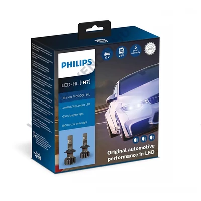 Philips H7 18W Ultinon Pro9000 LED 5800K 11972U90CWX2 12V - 24V