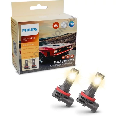 Philips H11 20W +80% Ultinon Classic 2510 LED 3500K 12V 11362U2510C2
