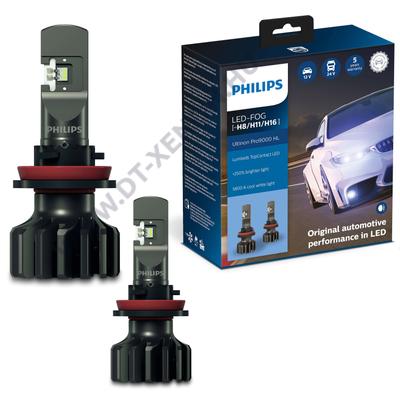 Philips H8 H11 H16 15W Ultinon Pro9000 LED 5800K 11366U90CWX2 12V - 24V