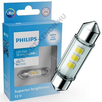 Philips C5W 38mm Ultinon PRO7000 szofita LED 6000K jégfehér 11854CU70X1