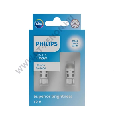 Philips T10 W5W Ultinon PRO7000 LED 8000K 11961XU70X2