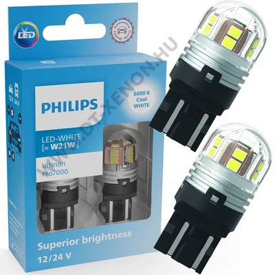 Philips T20 W21W Ultinon PRO7000 LED 6000K 12/24V 11065CU70X2