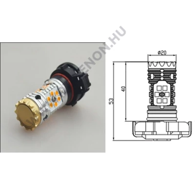 PSY24W LED 24x3030SMD Epistar (sárga) Can-Bus index