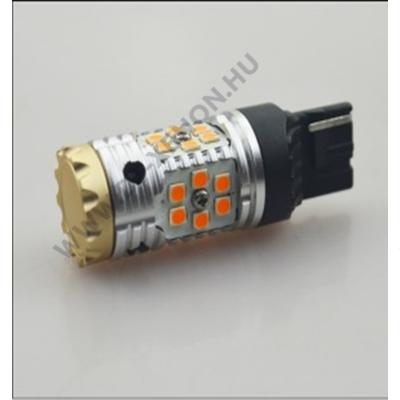 T20 7440 WY21W LED 24x3030SMD Epistar T2 sárga Canbus