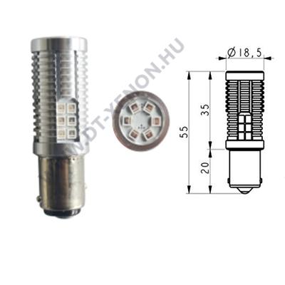 Bajonett BA15S - P21W LED 30x3030SMD Epistar (piros)