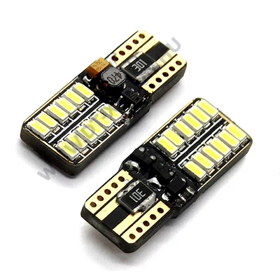 DTX T10 (W5W) 24X3014 SMD LED CanBus 12V 6000K fehér 2oldalas