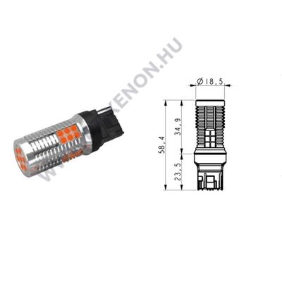 T20 7440 W21W LED 30x3030SMD Epistar (fehér) Can-Bus