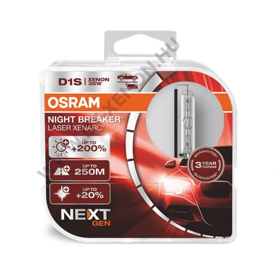 Osram D1S Night Breaker Laser Next Gen +200% Xenon izzó 66140XNN-HCB DUO BOX