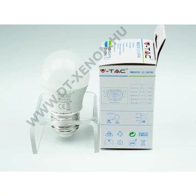 V-TAC E27 G45 kisgömb LED 5.5W (=40W) 4000K VT-1879 / SKU-7408